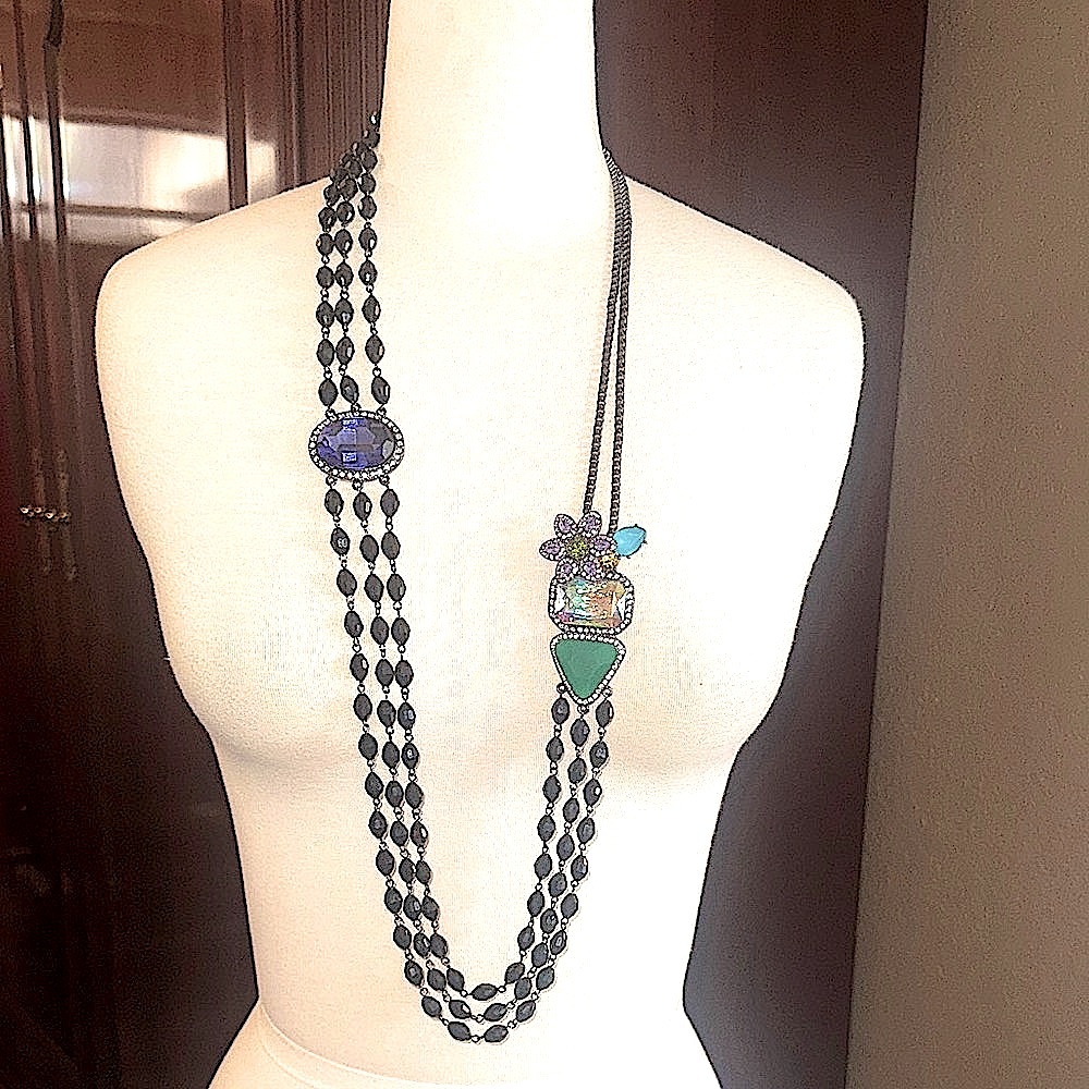 Elegant Vintage Erickson Beamon Rocks Beaded Necklace